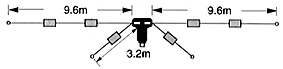 DIAMOND W-8010 drát. trap. dipól 5 pásmový