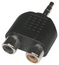 -Redukce JACK 3,5mm M stereo 1 na 2x CINCH